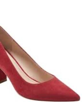 Mark Fisher Zala Block Heel Pointy Toe Red Pump size 7